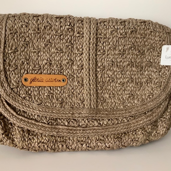 Vintage Gloria Astor Straw Clutch bag - Luna & Soleil - Picture 1 of 10